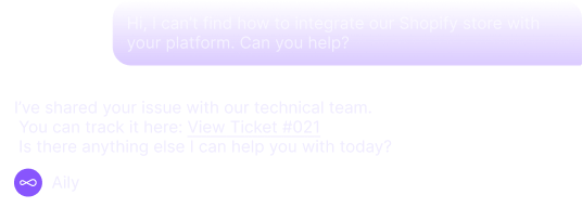 Aily keeps the customer informed