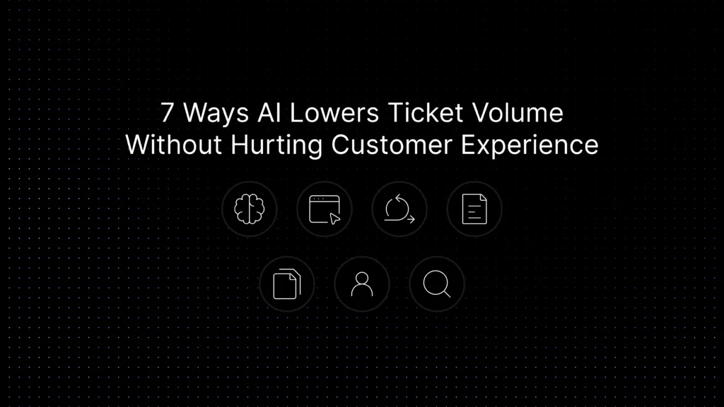 Seven ways AI lowers support ticket volume without hurting customer experience
