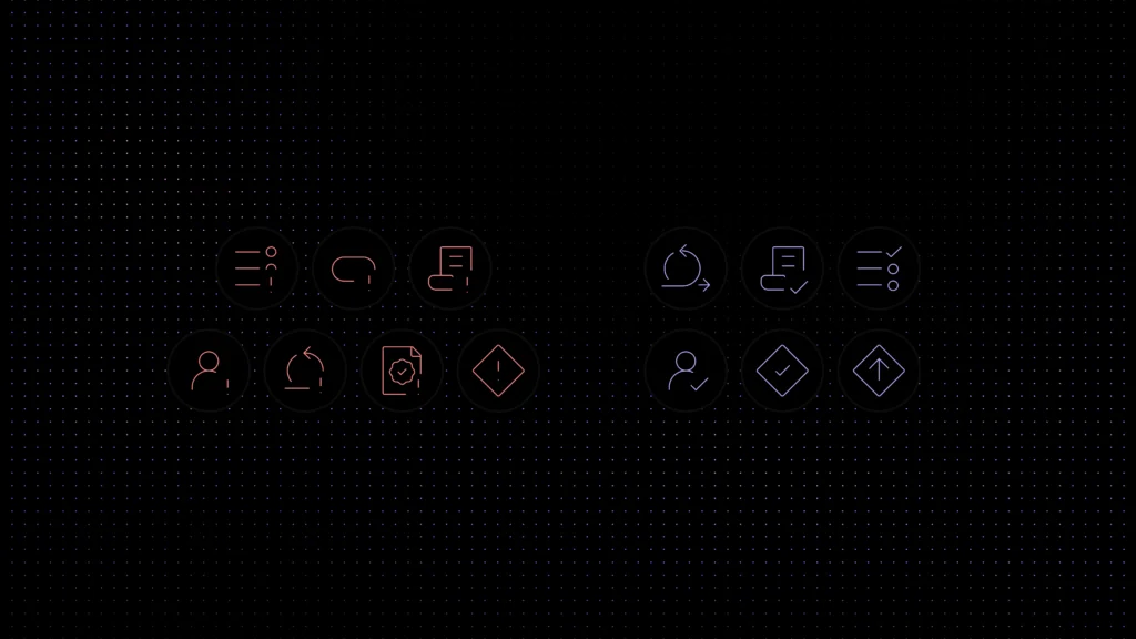 Split visual showing broken support workflow bottlenecks on one side and a cleaner organized support workflow on the other.
